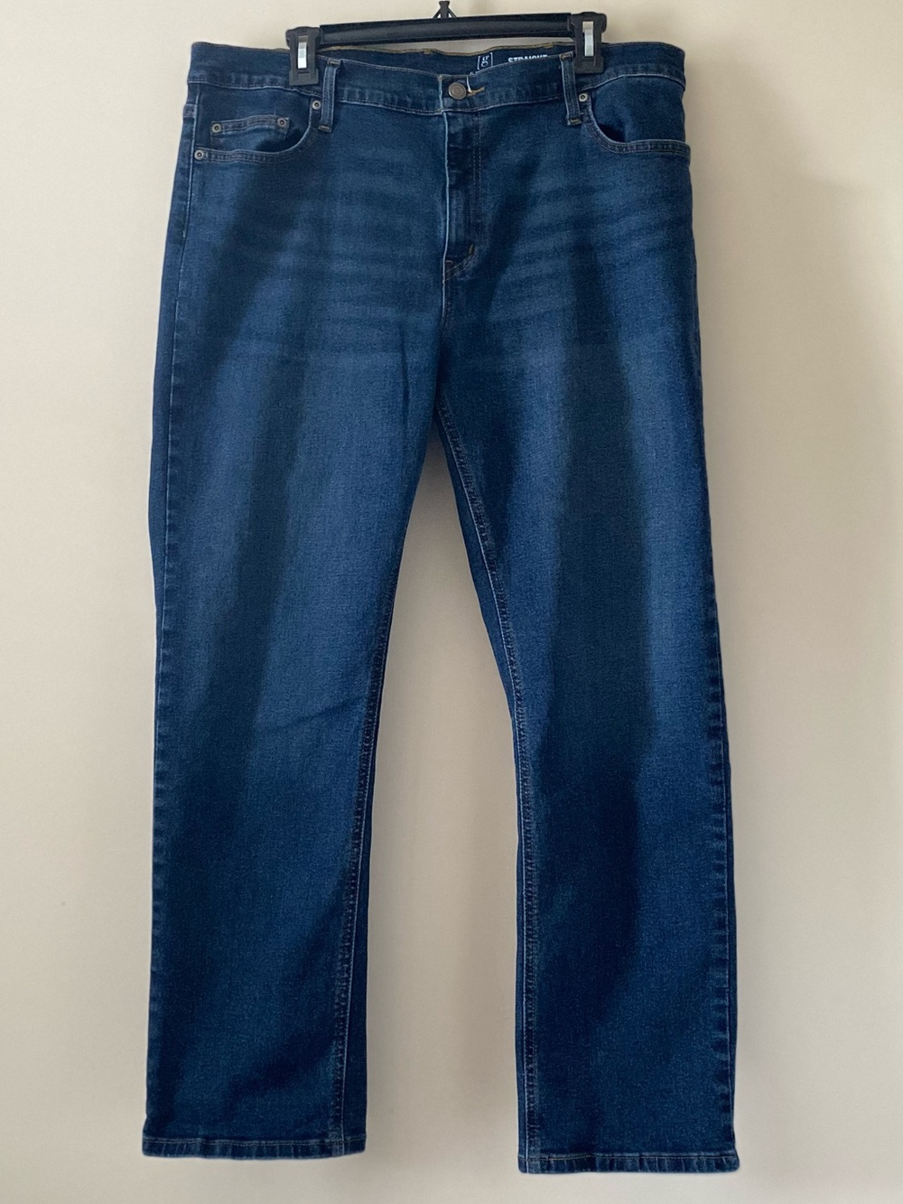 George Men’s Dark Blue Denim Straight Leg Jeans 38W 30L - New without Tags